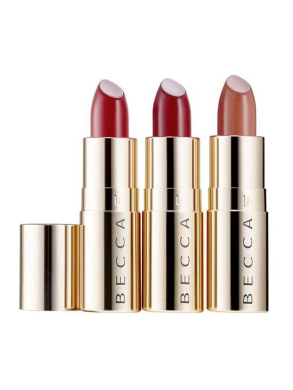 BECCA Trio (3) Lipsticks Ultimate Lipstick Love Pink In Sugar, Orchid, Rosewood